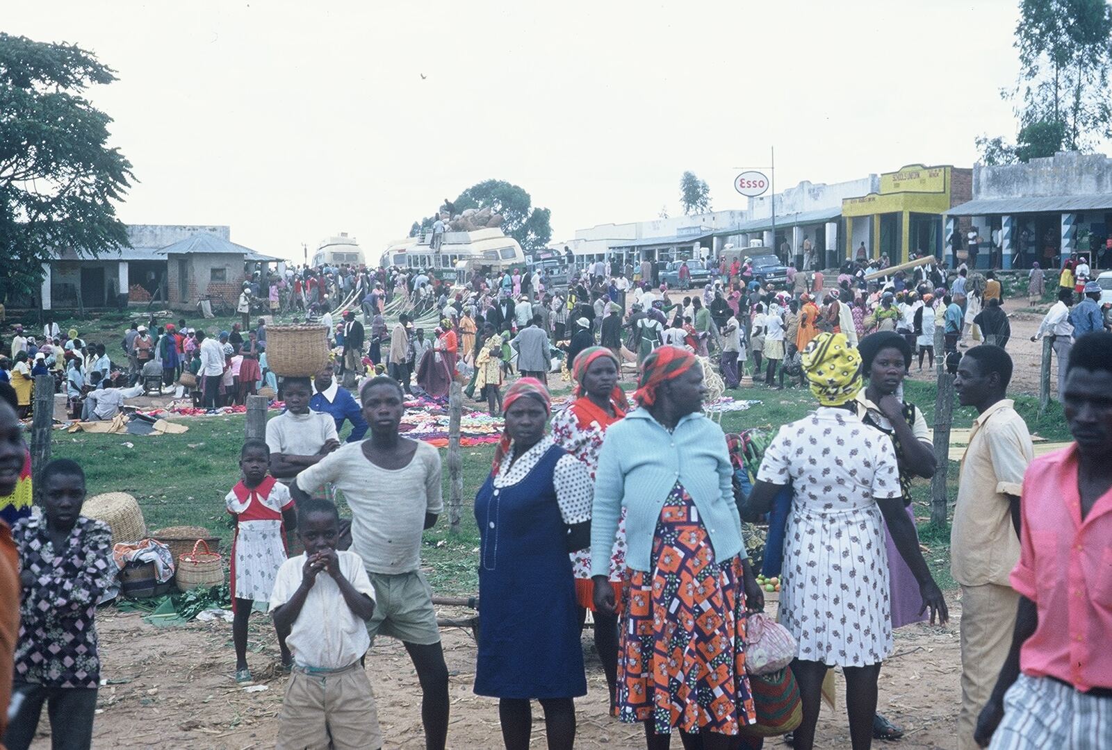 A busy market day in a western Kenya town